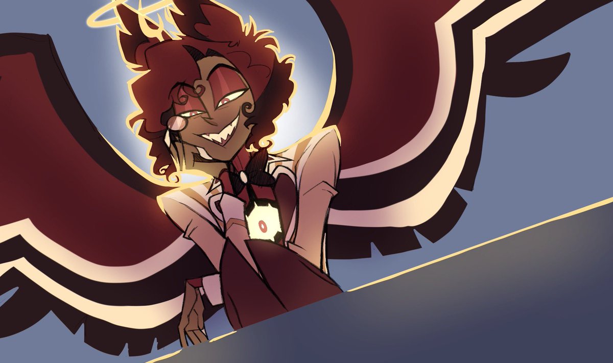 creatrixanimi's tweet photo. I doodled some angel alastor designs because there is nothing I love more than designing slightly different versions of my fav characters lol. #hazbinhotel #Alastor https://t.co/xyUEzlq6mo