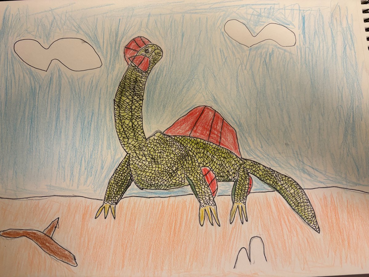 f0rever_zer0's tweet photo. Day 152 of drawing every day until my skills improve. Sproat lake monster. A monster hunter-inspired design. I really like the colored pencil work on this one. Very nice. #art #cryptid #cryptozoology https://t.co/VYYHGqb1Th