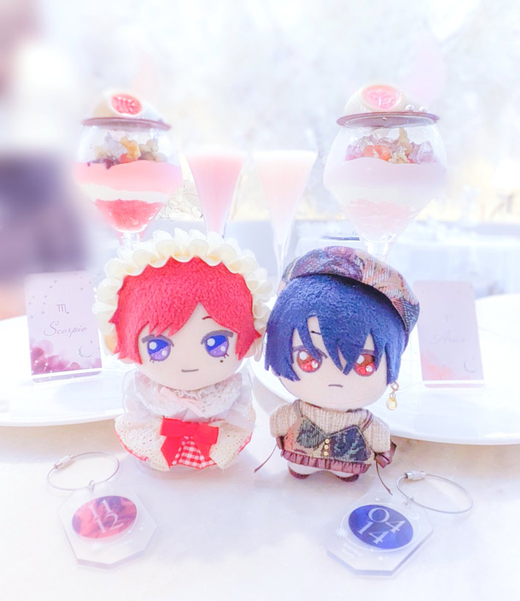 ribkumabon's tweet photo. シノとクロエの
お誕生日の星座パフェ🍨❤🩷

#まほやく_ぬい https://t.co/3TUjTxVUl1