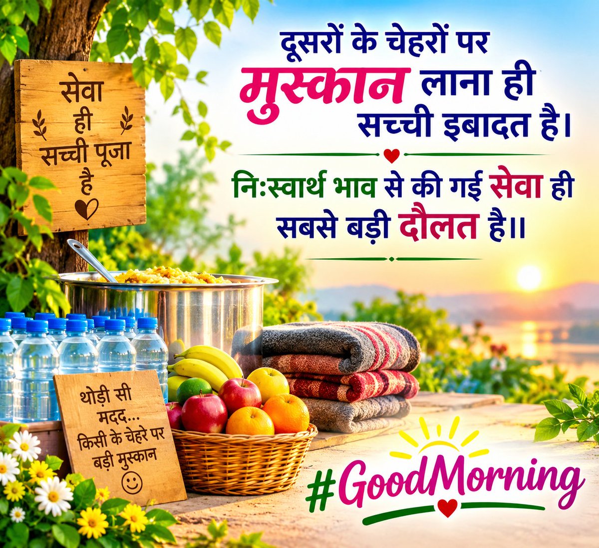 DeepakArora83's tweet photo. दूसरों के चेहरों पर मुस्कान लाना ही सच्ची इबादत है,
निःस्वार्थ भाव से की गई सेवा ही सबसे बड़ी दौलत है।
#GoodMorning
#TuesdayMotivaion https://t.co/mNaHRWBAEJ