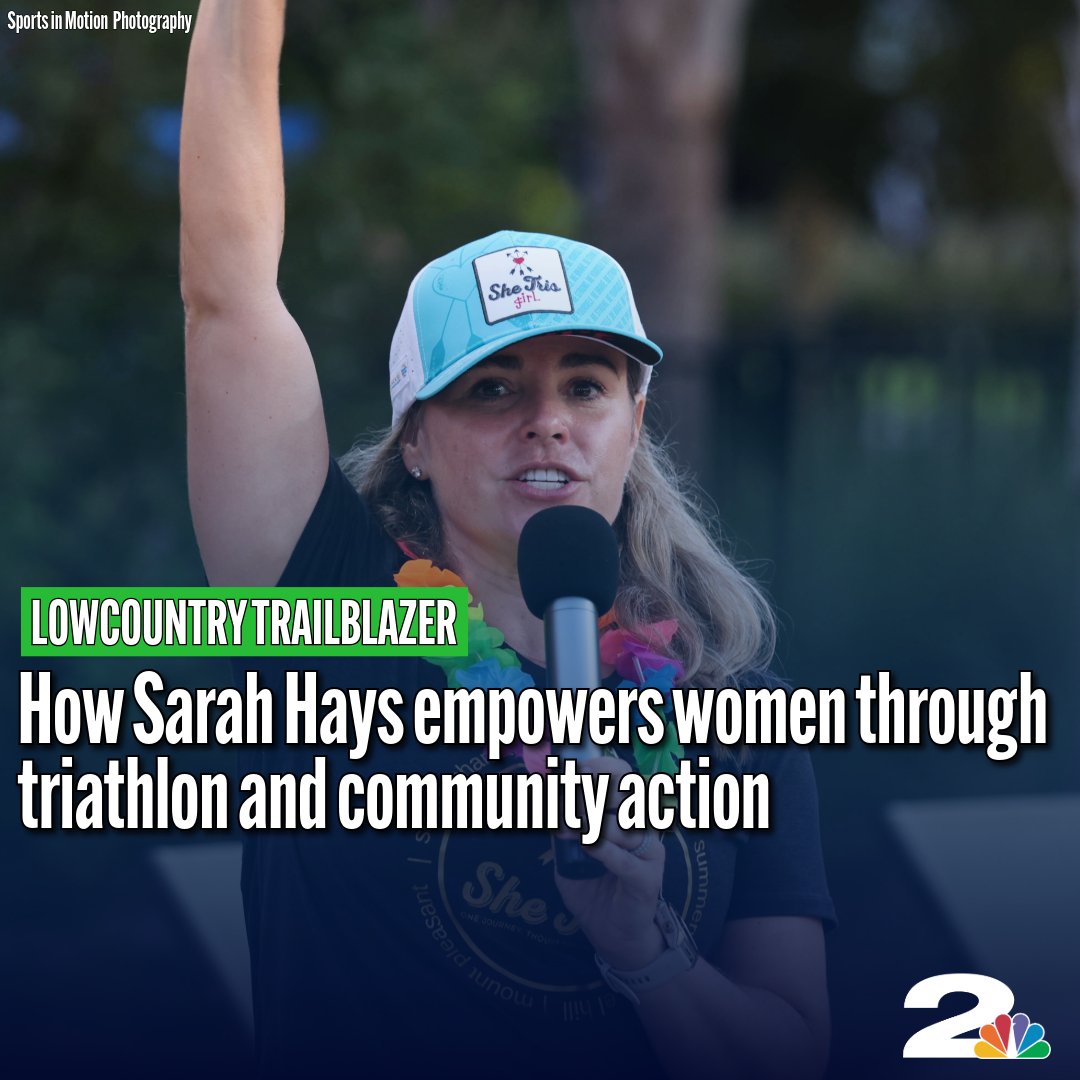 WCBD's tweet photo. 💪 LOWCOUNTRY TRAILBLAZER: A local woman is empowering hundreds across the Carolinas through her organization, “She Tris,” a women’s-only triathlon that welcomes participants of all experience levels and encourages them to feel empowered both as athletes and in daily life. Read t https://t.co/acWyBQX3KX