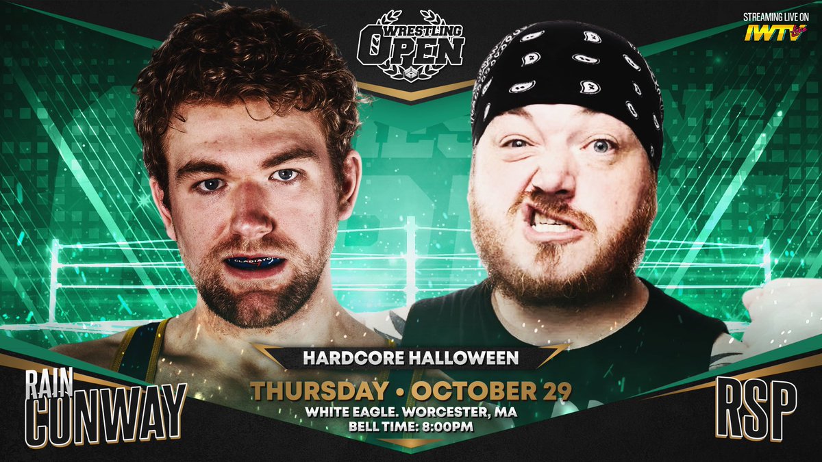 beyondwrestling's tweet photo. THIS THURSDAY, 10/29/26: We celebrate one full year of being back at White Eagle in Worcester!

Tickets - https://t.co/tXcJXTBuUm

- @ThePrizeCityOG @TheJordanOIiver vs. @WavesandCurlstt
- @kyliealexxa vs. @AllieKATCH
- @RickeyShanePage vs. @ConwayProWres

📺 @indiewrestling 📺 https://t.co/omVDdPsXm3