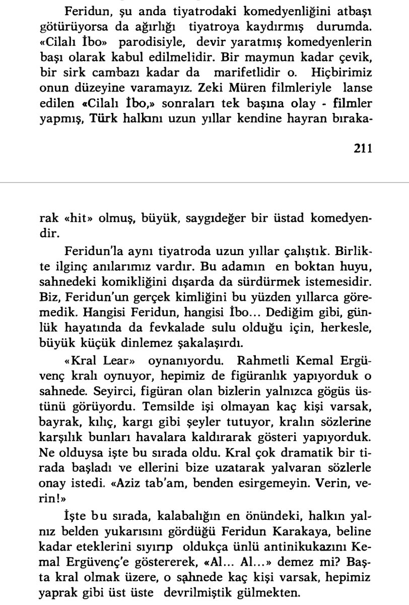 jimithekewl's tweet photo. Öztürk Serengil'den bir Feridun Karakaya (Cilalı İbo) anısı. 

(Yeşilçam'ı Benden Sorun, Milliyet Yayınları, 211-212) https://t.co/aiQ9XBRTaC