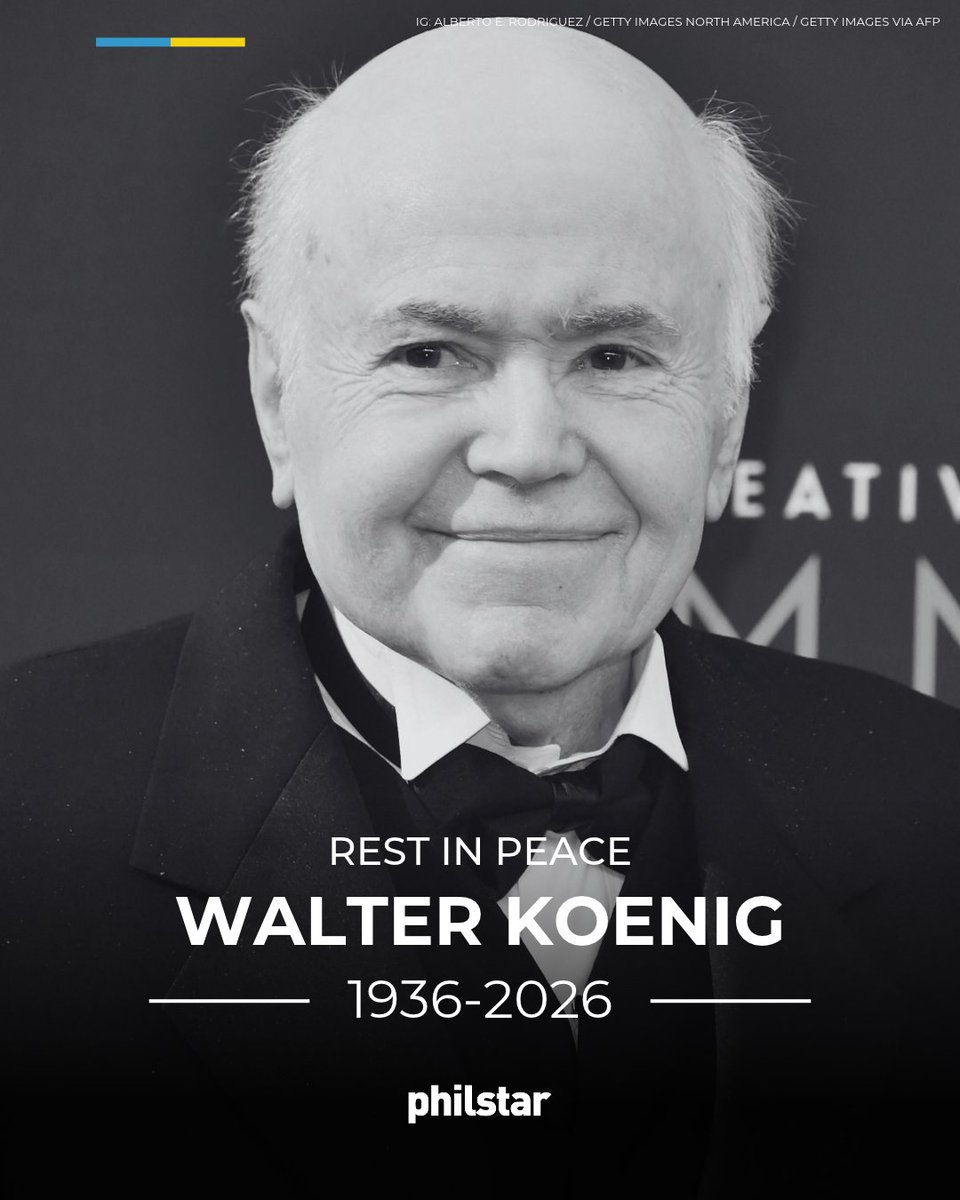 PhilstarNews's tweet photo. REST IN PEACE 🕊️
Walter Koenig, known for his iconic role as Pavel Chekov in the original "Star Trek" television show, which has become a long-running sci-fi franchise, has passed away. He was 90.
Read: https://t.co/CMLtEQ82E5 https://t.co/Pp4CyN39Zc