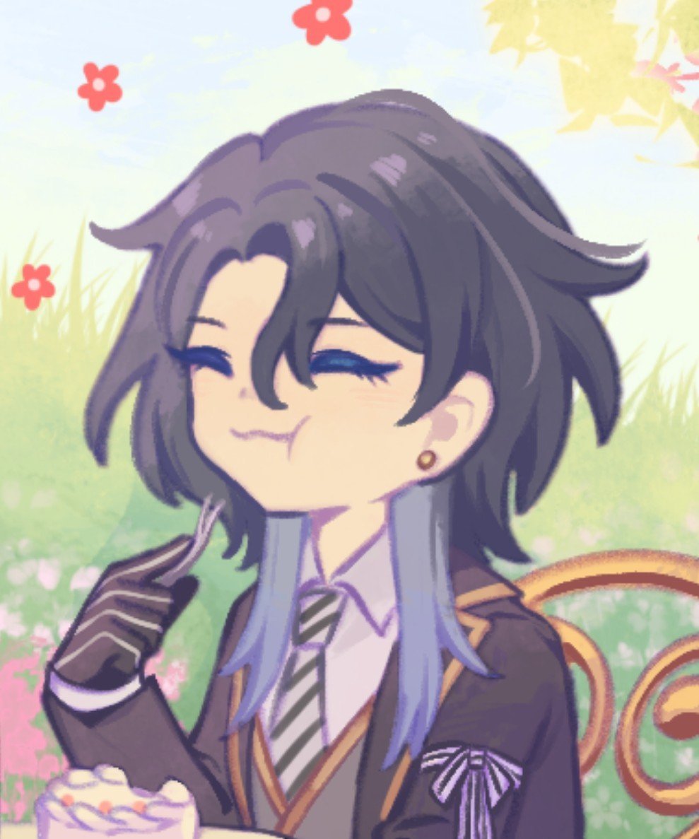 For_Shu_0620's tweet photo. My twst oc Toudou Yuuru 

-A girl who finds herself transported to Twisted Wonderland after a accidental fall from a great height.
-Stubborn, tomboyish, brave, and has a sweet tooth.
-just a brave yuu https://t.co/wvZVy2CNTi