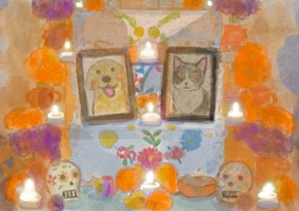 harukaze_illust's tweet photo. メキシコ🇲🇽中からペットの祭壇の投稿が流れてきます
みなさん準備万端ですね🐶🐱 https://t.co/utgtXODMie