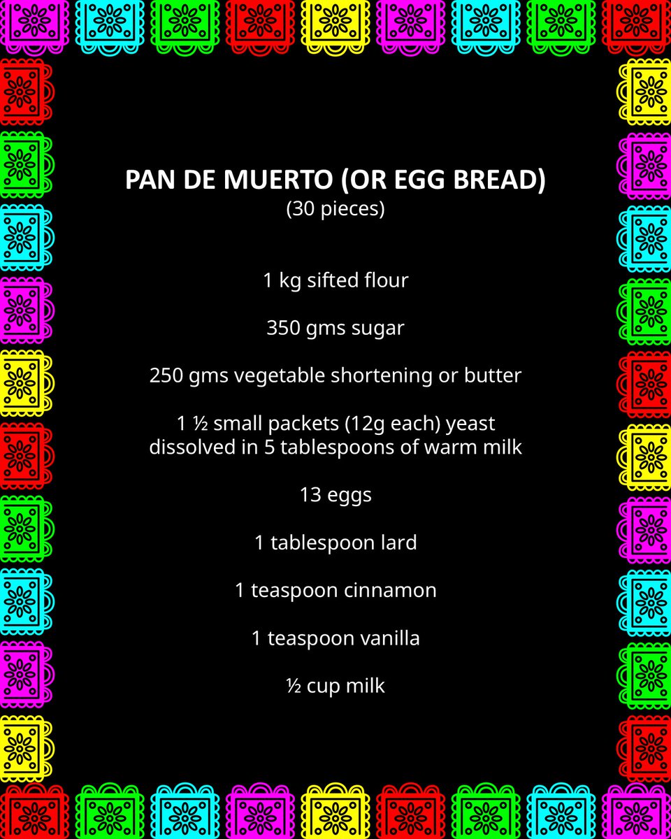 EmbaMexInd's tweet photo. This #DíaDeMuertosMX, celebrate 🇲🇽 cultural heritage with a traditional #PanDeMuerto recipe from @mexigastronom! 🍞💀🏵🕯

A @UNESCO #IntangibleCulturalHeritage, this tradition unites #art #memory #gastronomy.

#DiplomaciaCulturalMX @SRE_mx @cultura_mx https://t.co/cCMuuvVUlL