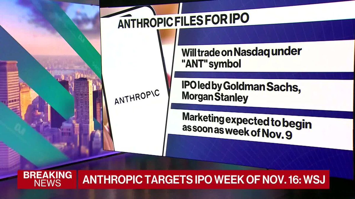 itradeph's tweet photo. IPO WATCH

Anthropic has officially filed for its highly anticipated IPO. The Claude creator plans to trade on the Nasdaq under the ticker ANT, following a confidential filing back in June. https://t.co/dAJrEFlZqY