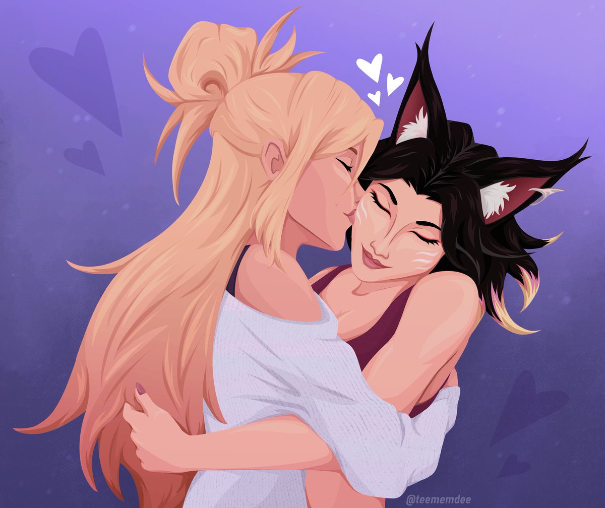 teememdee's tweet photo. endless kisses for her princess 💕 #kahri #kda https://t.co/dUUJ3ywF8S