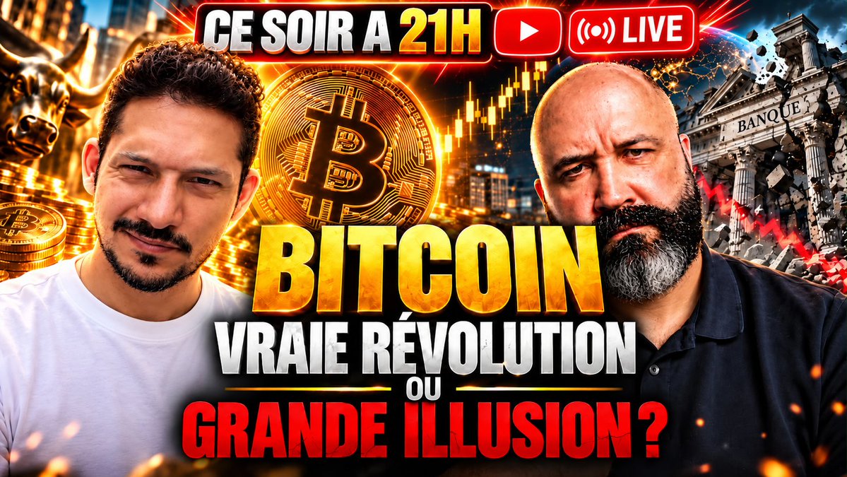 grm_off's tweet photo. ₿itcoin : véritable révolution monétaire ou grande illusion spéculative ?

Ce soir à 21h, je serai en direct sur la chaîne YouTube de @FranckAbed pour discuter de #Bitcoin.

Liberté individuelle, souveraineté monétaire, décentralisation, défiance envers les banques centrales, spéculation… Bitcoin tient-il réellement ses promesses, ou ses contradictions finiront-elles par le rattraper ?

🔴 Rendez-vous ici : https://t.co/ATbGO5Rudn