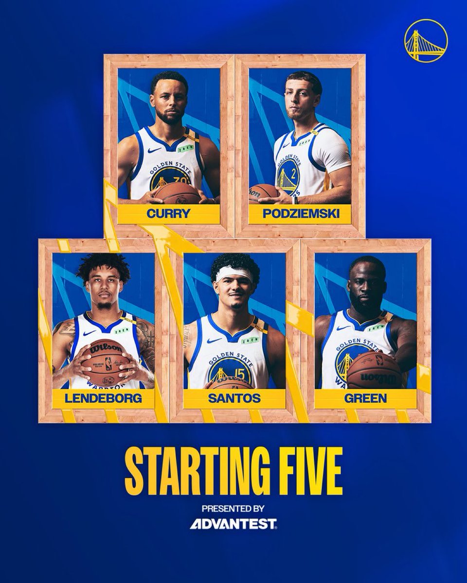 jcrf1028's tweet photo. Let’s get rolling 
 
 @Advantest_ATE || Starting Lineup #DubNation #NBAextra https://t.co/BtWmoct5wI
