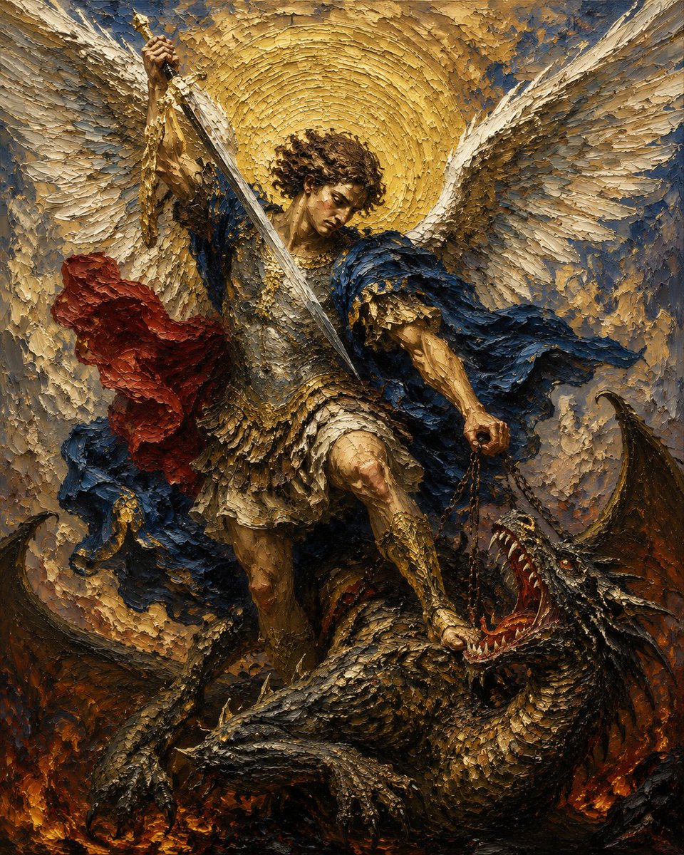 KellyMLyons22's tweet photo. Saint Michael the Archangel, protect us in battle https://t.co/7wja1FY5xT