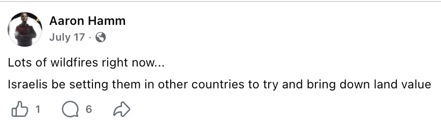 StopAntisemites's tweet photo. Meet @SpaceX employee Aaron Hamm.

His posts repeatedly push antisemitic conspiracy theories, including claims that:
- Israel knew about 9/11
- Jews are taking over &amp; control America
- Israel sets wildfires abroad to drive down land prices

Imagine being his Jewish coworker?! https://t.co/mLIzAWfpNC