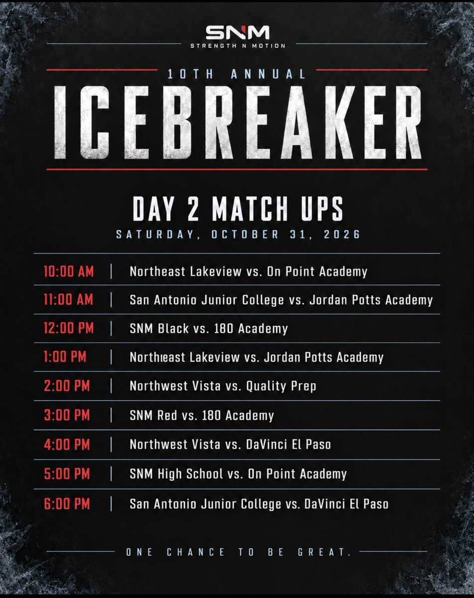 snmotion's tweet photo. 🧊🏀 The 10th Annual Icebreaker tips off THIS FRIDAY!

Come support your ICEMEN as they take the floor for their final tune-up before the season officially begins.

Ten years is a blessing! Thank you to every player, coach, family, and supporter who has been part of this journey. Let’s make Year 10 special! 🙏🏽
#onechancetobegreat
#slowisquick