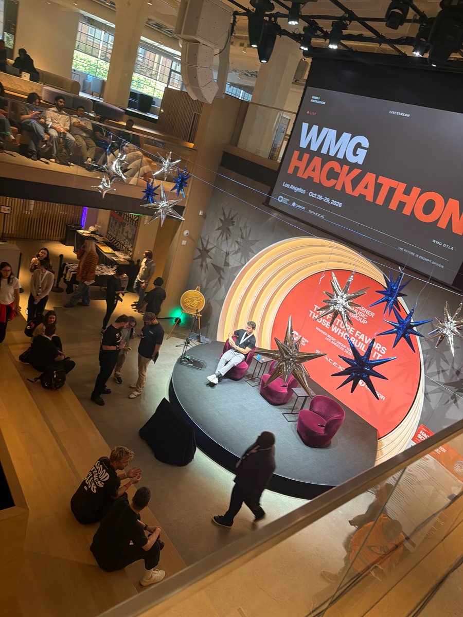 _def's tweet photo. Was invited to the Warner Music Hackathon for the next few days in Los Angeles.

Building the future of the music industry. Awesome people from SpaceX, Cursor, and DigitalOcean here.

Excited to be building some ideas. https://t.co/Prd8eBdFQQ