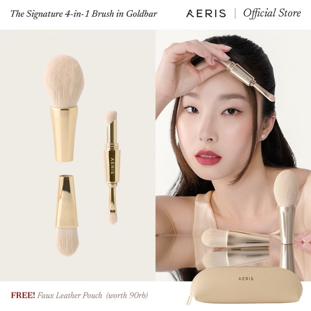 udinaaaira's tweet photo. ￼Aeris Beauté The Signature 4-In-1 Brush | Brush Make Up 4in1 Premium Lembut Vegan Multifungsi Travel Friendly - Kuas Bedak Foundation Concealer Blush Eyeshadow : https://t.co/wNklexBpx6 https://t.co/CbKRVKiESc