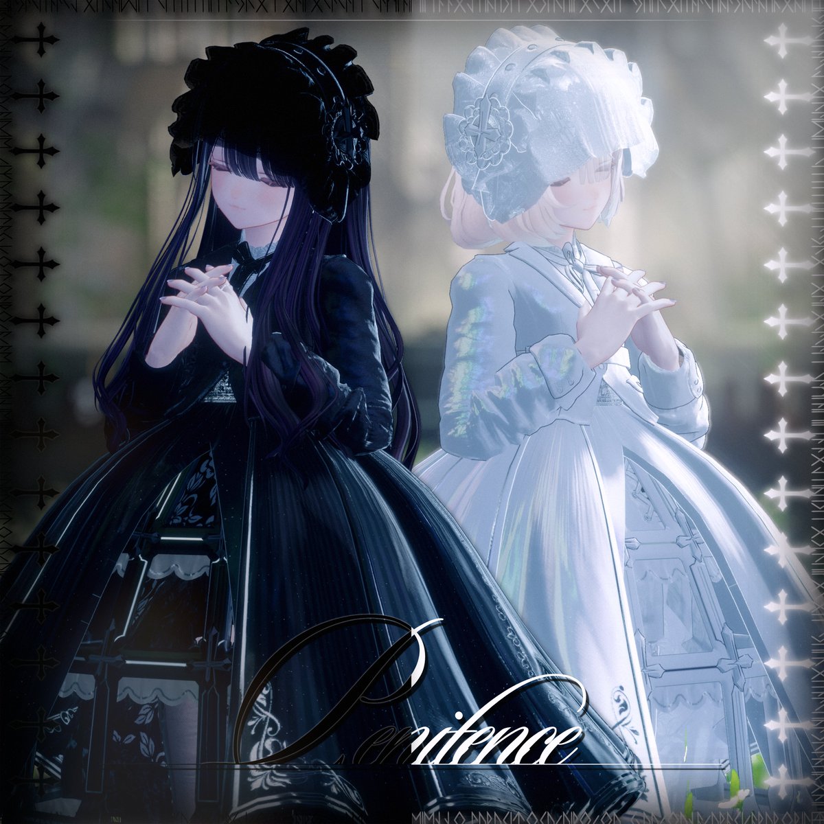 amakayuya's tweet photo. ━━━━━━━━━━━━━
♰ Release RT Event & Sale ♰
━━　ᴘᴇɴɪᴛᴇɴᴄᴇ

夜陰が薫る無音の聖堂、永遠の沈黙に沈む——
重厚な装いに身を包む新作衣装『 ᴘᴇɴɪᴛᴇɴᴄᴇ 』リリース

https://t.co/p8ilm6Gcgz
―

🎁RTプレゼント企画
本アカウント（ @amakayuya  ）をフォロー＆本ポストをリポストで、抽選で３名様に本衣装をプレゼント

※商品ページの「スキ❤」数が100増えるごとに当選者枠を1名追加！

・応募〆切：10月30日（月）19:59まで

―

🛒発売記念セール（〜11月16日 19:59まで）
・フルパック：2,500円 ➔ 1,800円
・単体版  ：2,100円 ➔ 1,600円

※詳細はBOOTH商品ページにてご確認いただけます。
#VRChat #Booth_pm