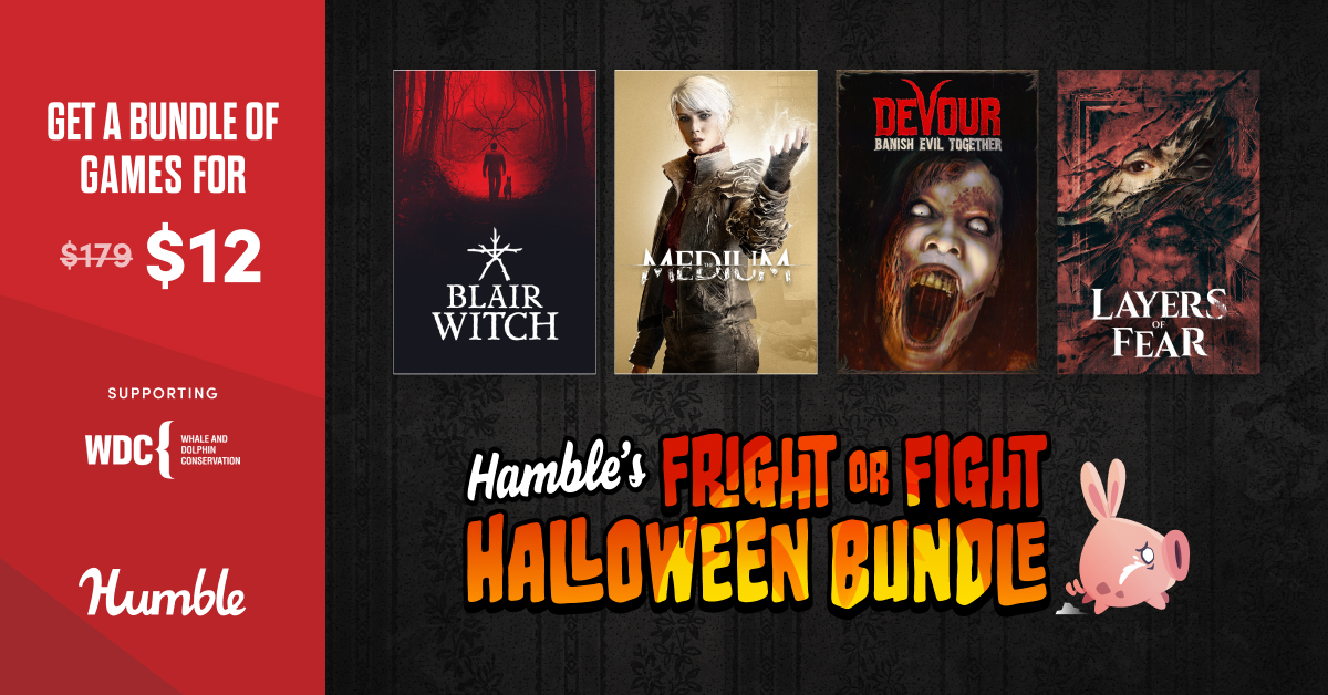 humble's tweet photo. Explore the haunted grounds of the Black Hills Forest in a harrowing investigation with Blair Witch.

Hamble's Fright or Fight Halloween Bundle supports Whale and Dolphin Conservation | https://t.co/Ywj7FEfbAk https://t.co/sqKAiMRXX4