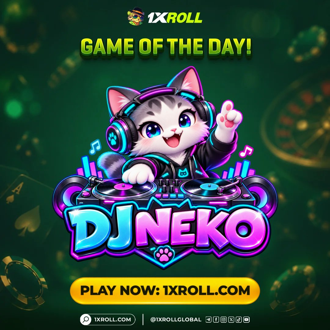 1XRoll_Global's tweet photo. SLOTS • DJ NEKO

🎧 Neon lights. Feline beats.

✅ DJ symbol may randomly trigger 8 Free Spins
✅ Only Money symbols and blanks appear during Free Spins

18+ | Play responsibly | T&amp;Cs apply

#1XRoll #DJNeko https://t.co/ABrZXde15v