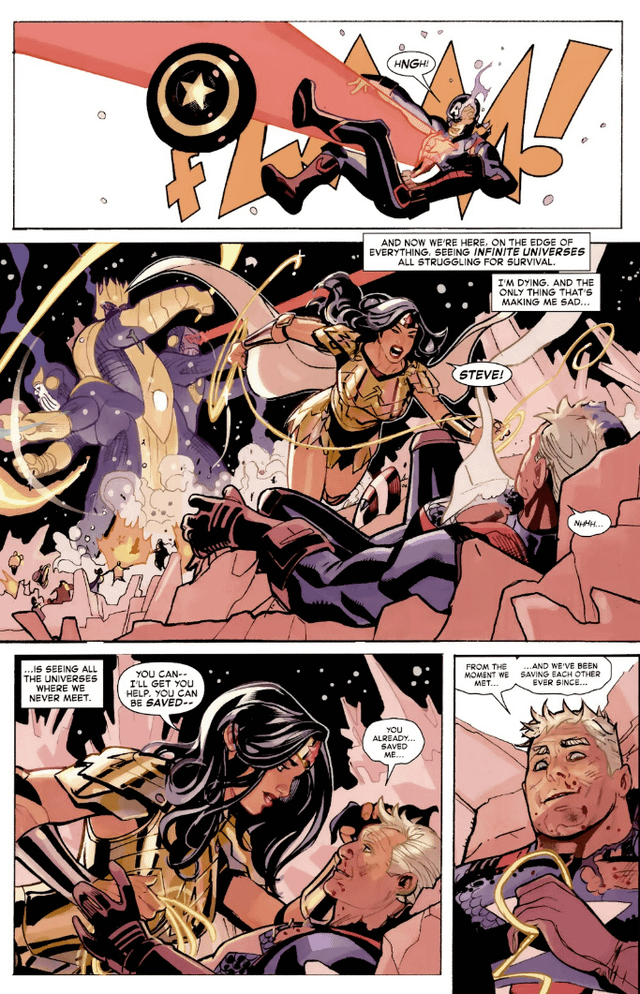 GabrielBenton10's tweet photo. Thank you comicpop for getting Chip Zdarsky to talk about the creative process of Captain America and Wonder Woman, this Montage of Marvel and DC coexisting means the world to me.
"I'm dying and the only thing that makes me sad is seeing all the universes where we never met"😭 https://t.co/3aQhKZRfQ9