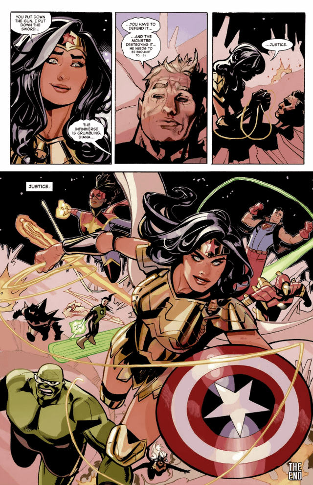 GabrielBenton10's tweet photo. Thank you comicpop for getting Chip Zdarsky to talk about the creative process of Captain America and Wonder Woman, this Montage of Marvel and DC coexisting means the world to me.
"I'm dying and the only thing that makes me sad is seeing all the universes where we never met"😭 https://t.co/3aQhKZRfQ9