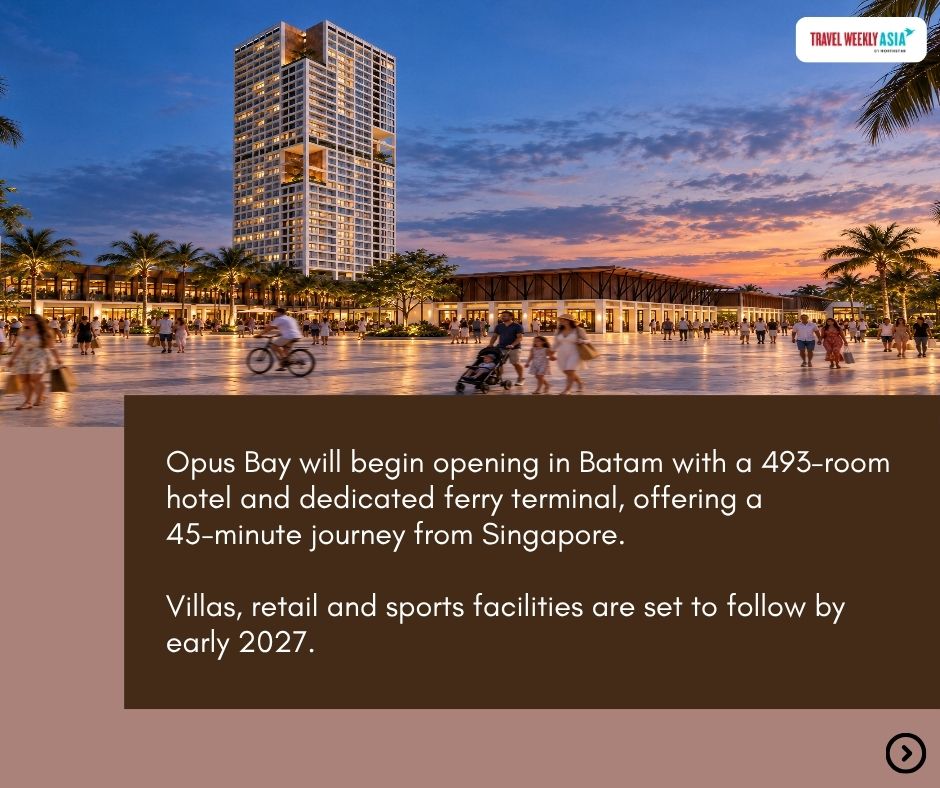 TravelWeeklyWeb's tweet photo. Bay Boulevard Marina Promenade will feature 10,000 sqm of retail and dining space, with nearly 80 outlets, alongside padel and pickleball courts. The precinct is scheduled to open by early 2027.

Read more here: https://t.co/HwGfEAoGPD

#TravelWeeklyAsia #Batam #Resort #Travel https://t.co/JxVT5xLx26
