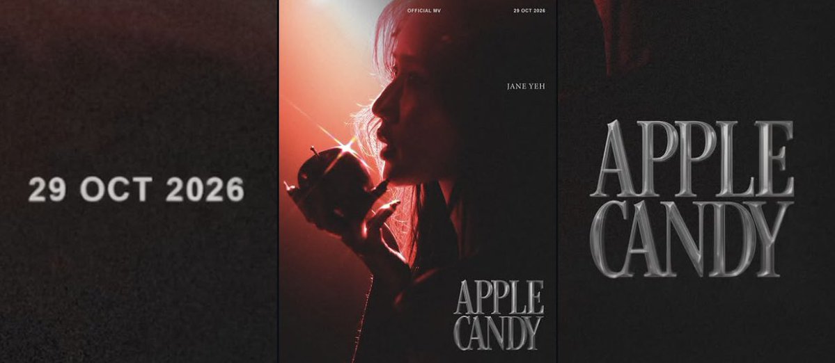 tinychen0909's tweet photo. D-2: 🍎🍬

🎬 APPLE CANDY [Official MV] - JANEYEH

Time: 8:00 AM
Date: 29.10.2026
Youtube: yehjaneyeh

“Apple Candy” is Janeyeh’s first Thai single, self-produced by her, with a halloween-inspired MV and spectacular CGI ❤️‍🔥👻

#APPLECANDY #janeeyeh https://t.co/S1BpdxpHXj