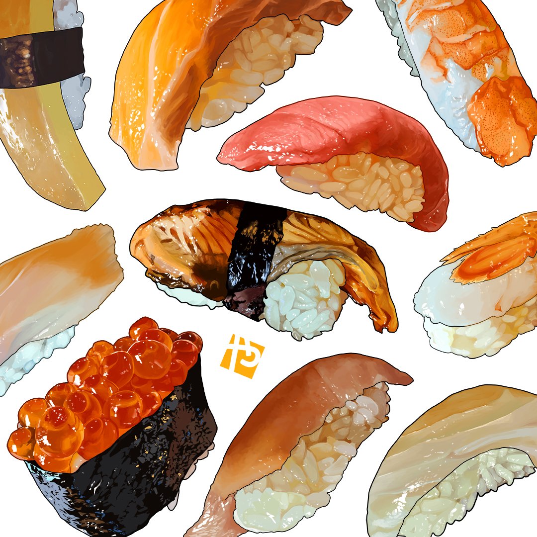itadaki_yasu's tweet photo. Removing AI from your feed with 4 of my illustrations 🥩🥚🍣🍗 https://t.co/oduoLq7cU3