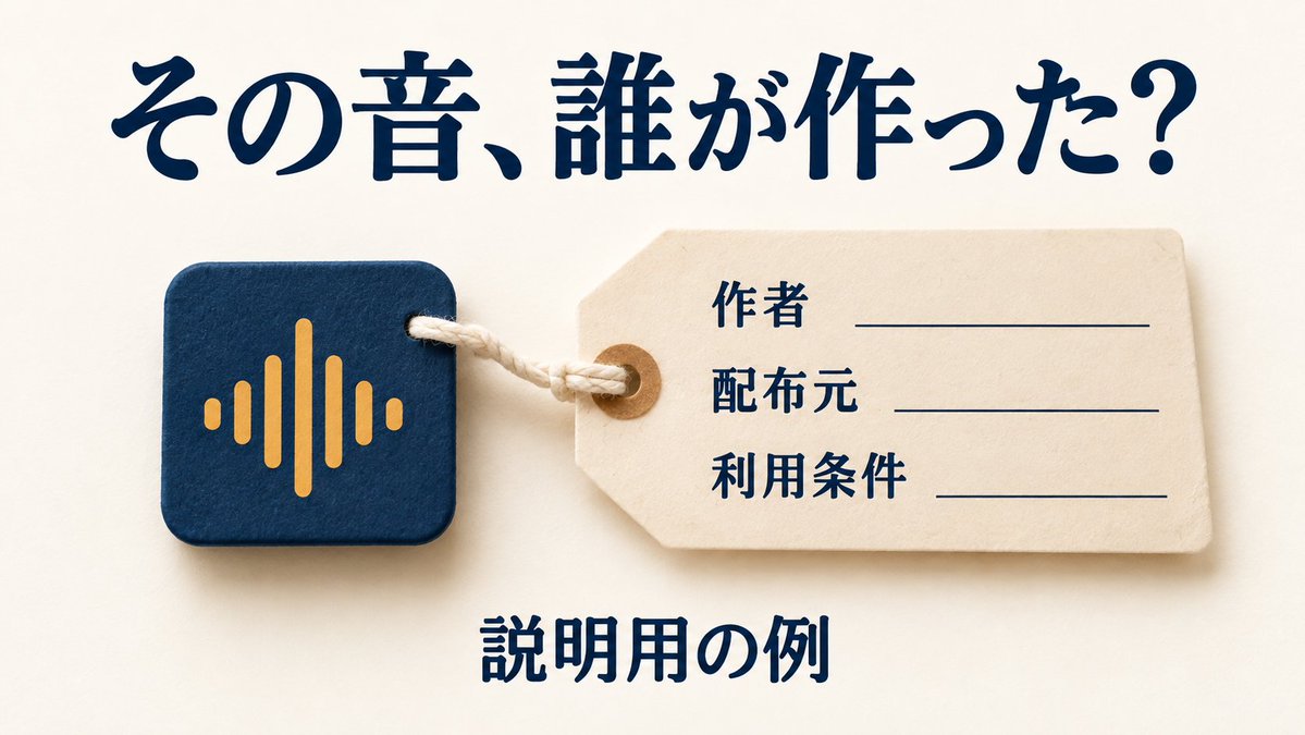 EduCraftCreate's tweet photo. その音、誰が作った？

Scratchは、リミックスに作者のクレジットと意味のある変更を求める。

説明用の例：AIと音あそびを考えるなら、素材を借りるときに「作者・配布元・利用条件」もメモ。完成後に探し直すより、作る途中から出典の置き場所を用意したい。
https://t.co/bHFYPqBuLA https://t.co/Y164PqhE2c