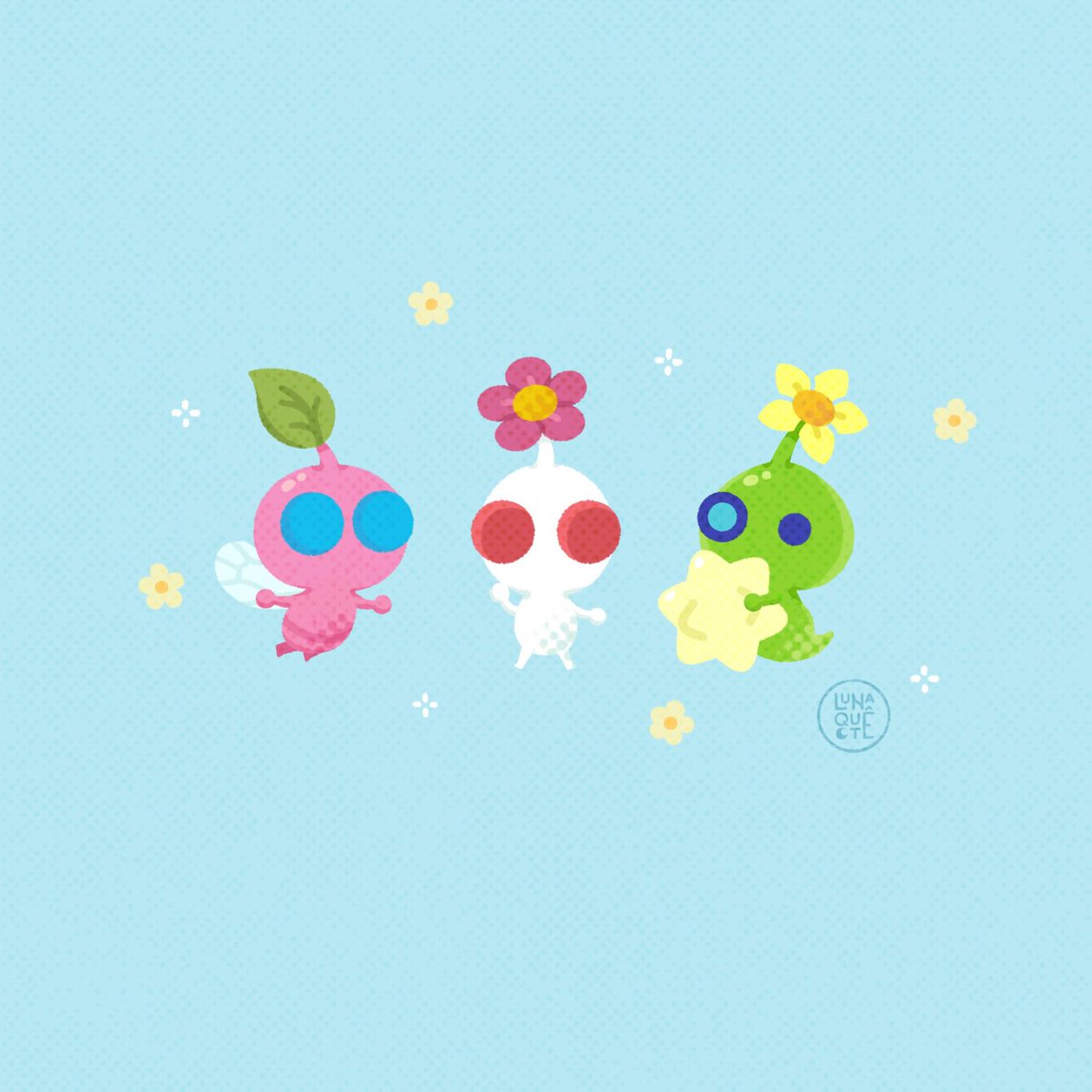lunaquete's tweet photo. Happy 25th Pikmin! I love these smol plant creatures to death ♡ (˘▽˘>ԅ( ˘⌣˘) #pikmin https://t.co/uUWjCC3cKa