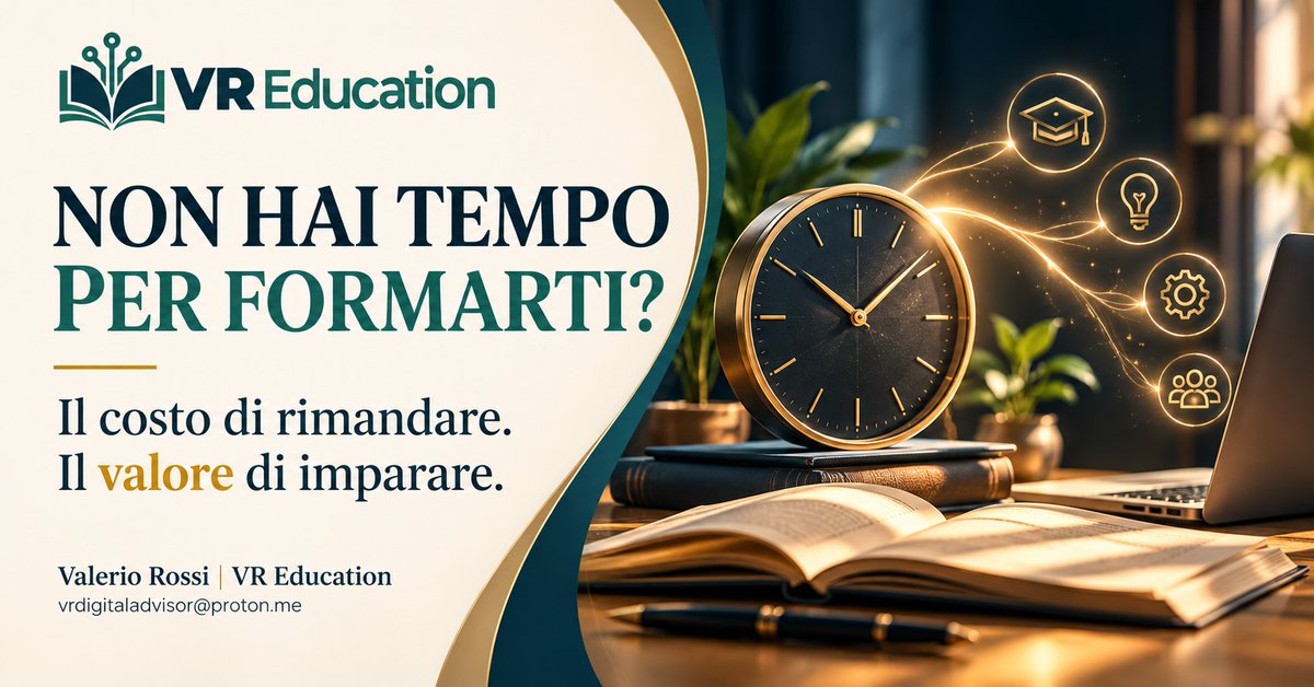 valerio_bit's tweet photo. Dai uno sguardo all’ultimo articolo della mia newsletter: Non hai tempo per formarti? Il costo di rimandare e il valore di imparare https://t.co/Jvw00SCRD8
#formazione #valore #aggiunto #utile #necessaria #finanza #digitale #corsi #opportunità #persa #raccolta #decidere #agire https://t.co/cjsHaNQRwB