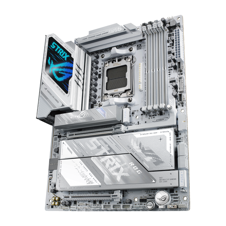 TSUKUMO_HONTEN's tweet photo. 【本店BF】
CPUとマザーボードの、高性能な2点構成
こちらご紹介です

🟠AMD Ryzen 9 9950X3D2
🦉ASUS ROG STRIX X870E-A GAMING WIFI7 NEO

最大5.6GHz、16コア搭載
3D V-Cache備えたCPU

高速5GbE有線&amp;Wi-Fi7無線LAN
USB4(40Gbps)Type-C完備ATXマザー
ホワイトカラーも魅力です

合計 税込266,280円 https://t.co/ckxBfideZR