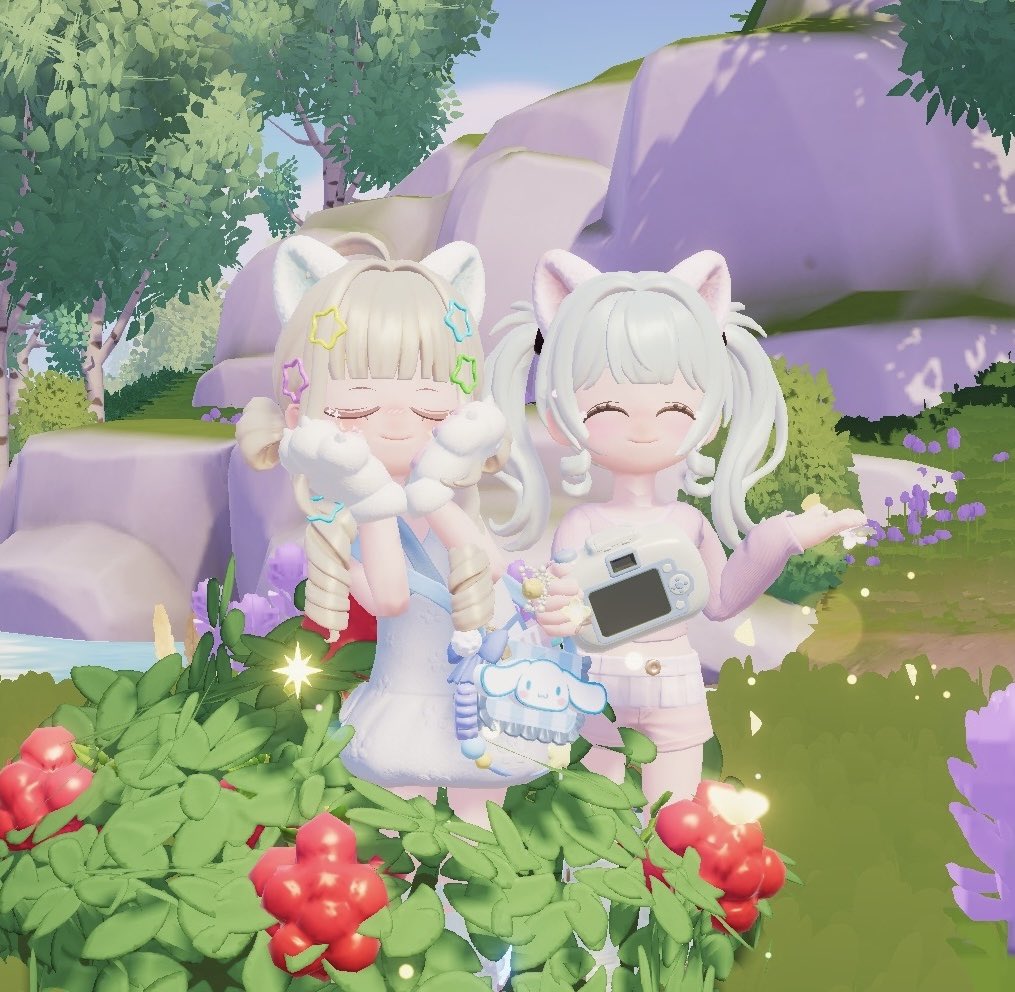 0suzu_day0's tweet photo. はじめましてのにゃんちさん(*,,˃ ᵕ ˂ )✰*｡
色違い猫様コーデで初フォト📷꙳

空を眺めてた（ガチャ画面開いてた）私を跪いて待機してくれてた、愛らしくて面白い方だった(๑>ᴗ<๑)ﾍﾍﾍｯ

とっても仲良くできそうだと瞬時に感じ取ったので、ぜひぜひこれからよろぴくですっ🫶🏻💕

#はーとぴあ https://t.co/VNTQiFuNXv