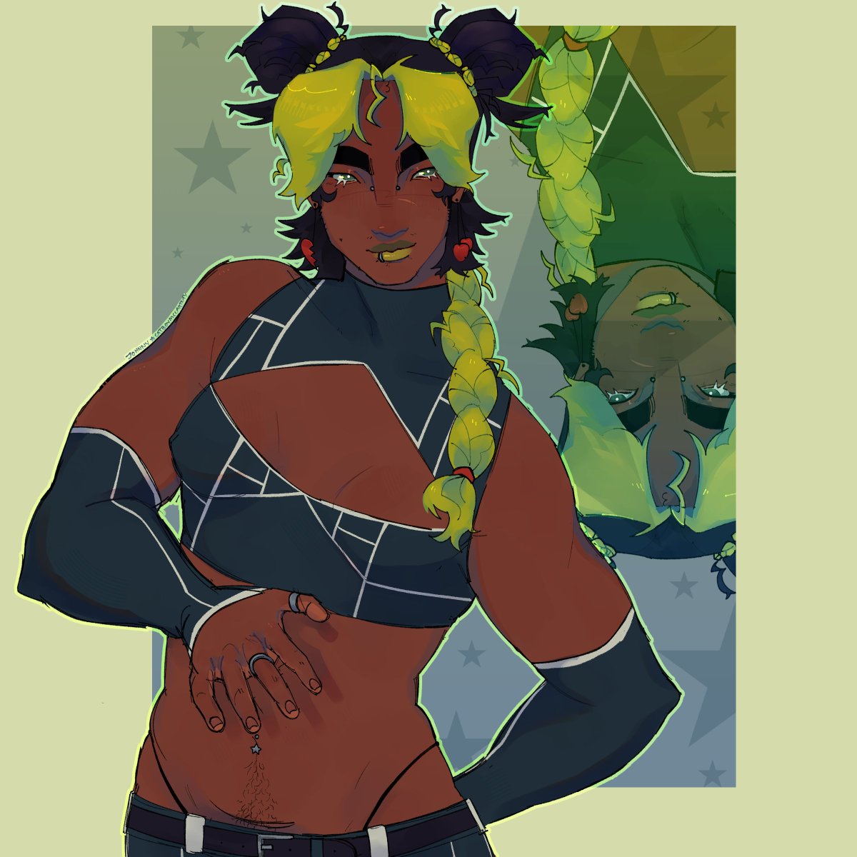catboymccartney's tweet photo. posting jolyne at 1am so no one sees her. like a boss https://t.co/0Dq3pZGDME