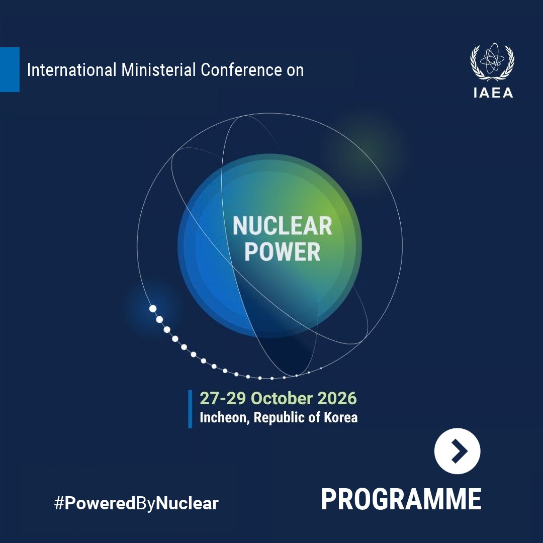 iaeaorg's tweet photo. The IAEA Nuclear Power Ministerial kicks off today in the Republic of Korea!
 
Organized by the IAEA and hosted by the @msitmedia, this high-level forum brings together ministers, policymakers, and energy leaders from across the world at a pivotal moment for nuclear.