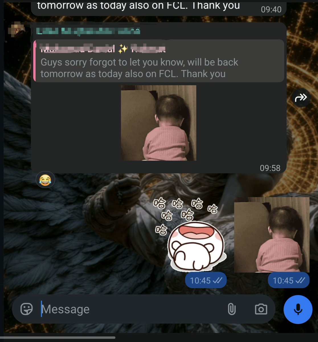 abbyteo's tweet photo. Better post something before someone says I am cold towards their constant late attendance, once one man show returns go on MC then now two days FCL. https://t.co/bAW3KbyOHW