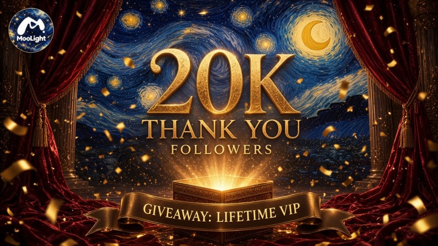 MoolightDrama's tweet photo. 🌙 WE HIT 20K! 🌙
You guys are insane. To say thank you, we're giving away 🎁 5 LIFETIME VIP memberships: every drama, every episode, uncut, forever ���
How to enter:
1️⃣ Follow https://t.co/hQJTvfJPa6
2️⃣ Repost this post 🔁
3️⃣ Comment which drama you want next 👇

⏰ Winners drawn in 24 hours, so don't miss it 👀
More surprises at 30K… stay tuned 🌙
#MoolightDrama #giveaway #AIdrama #20K