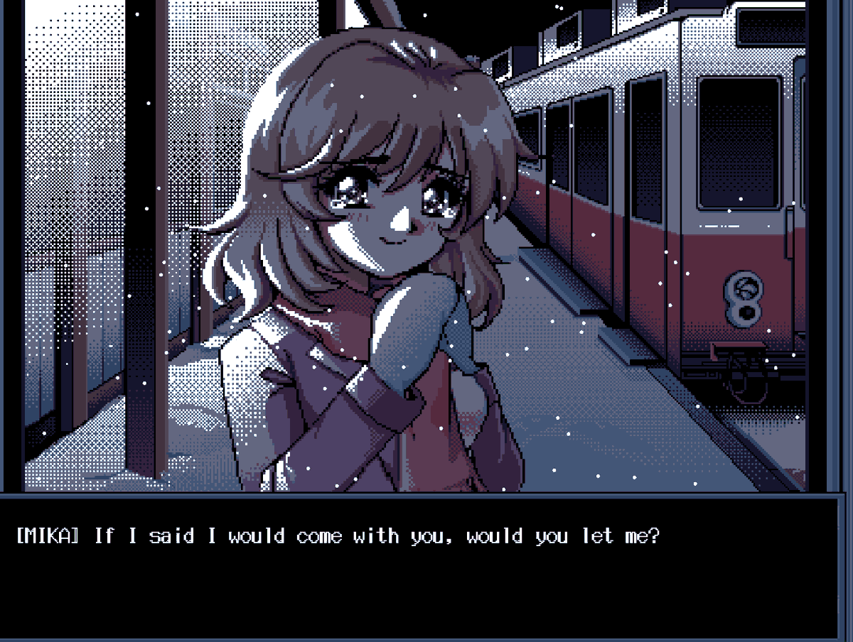 Mingejpg's tweet photo. If You Stay is available free on steam. It hit home for me as something like this happened when I was a teenager, I cried a lot. I highly recommend playing it.

Where she is, I hope she's doing well. https://t.co/Ba9DKO1Zwg