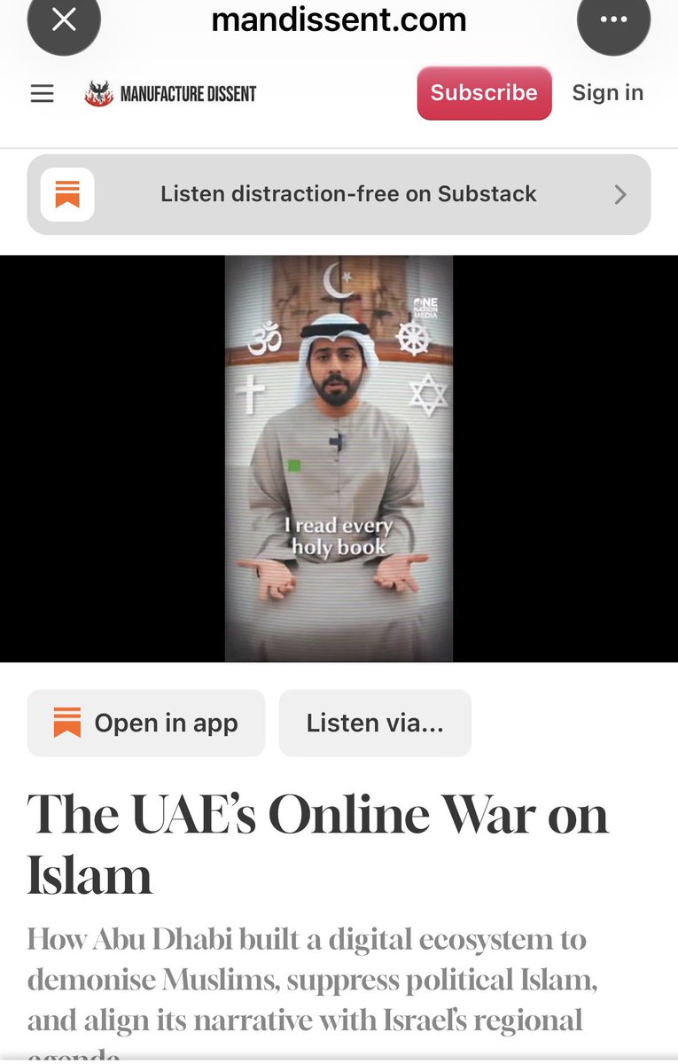 abierkhatib's tweet photo. Bookmark THIS 

The UAE has paid at least €5.7 MILLION to a Swiss intelligence firm to run smear campaigns against Muslims across Europe.

The leaked documents exposed by the Abu Dhabi Secrets investigation revealed dossiers on 1,000+ individuals and 400+ organizations in 18 European countries, many branded as Muslim Brotherhood linked.

This article says a much wider UAE online network of 330,000 accounts pushing anti Muslim content.

And here’s the geopolitical angle: the UAE’s partnership with Israel, their shared hostility toward political Islam, and the overlap between their narratives and Europe’s far right.

Israel benefits when Muslim political activism is framed as extremism. The UAE benefits when Muslim civil society is discredited. The far right gets more ammunition to demonize Muslims.

Millions spent smearing Muslims. Hundreds of thousands of accounts amplifying the narrative. And a political ecosystem in which Israel’s interests align with the campaign.

Now we know where to look when asking who’s paying  @realMaalouf and his ilk.