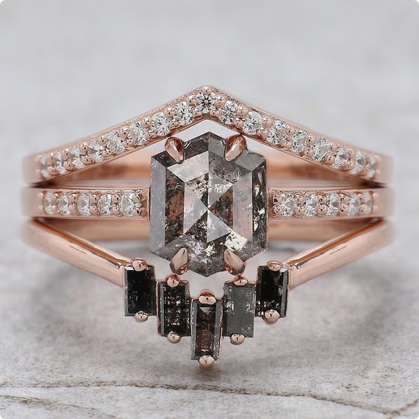 FDJewels's tweet photo. Hexagon Salt And Pepper Diamond Ring 1.41 Ct 7.50 MM Hexagon Cut Diamond Ring 14K Solid Rose Gold Silver Engagement Ring Gift For Her QL1262

ETSY: https://t.co/br9v2DVaAP

#HexagonDiamondRing #SaltAndPepperDiamond #HexagonCutDiamond #HexagonEngagementRing #StatementRing https://t.co/SxxI4LohyB