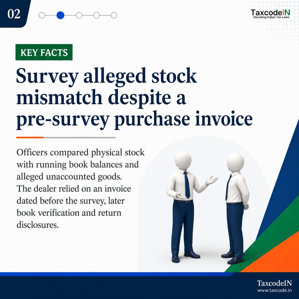 taxcodeIN's tweet photo. GSTAT Lucknow Bench: Delayed bookkeeping backed by a prior invoice, book entries and GST returns is distinct from an unaccounted transaction for Section 130 confiscation. Revenue’s appeal was dismissed; deletion of Rs. 1.89 lakh demand was upheld.

https://t.co/JEwniyTphe https://t.co/sDmJdQJKdH