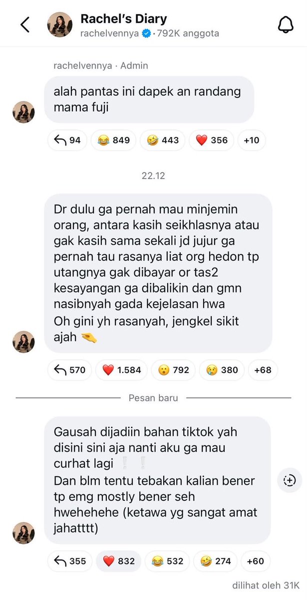 liclerc's tweet photo. Rachel vennya emang gak nyebut, tapi ini sih fix valid 🤣

padahal dulu ikut rachel kemana mana, pakai barang rachel, namanya keangkat juga karena rachel malah ujungnya jadi plenger gak tau terima kasih 🤧 https://t.co/gSTDbvLFWb