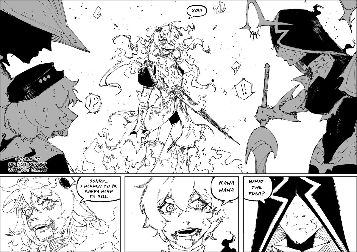 Gzam_77's tweet photo. Phoenix fanart from ZZZ

finally I catch up with recent chapter 4 season 3.
I enjou Phoenix and Belle vs Truvia battle. heavy lore drop in this chapter too. and also Eldreda with her dumbass plan, lowkey all she needs is just communication https://t.co/shKx4IC2n9