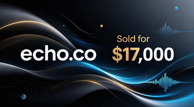 DomainNews24's tweet photo. Domain  Sold!
💰echo. co Sold for $17,000 
🛒Sold via Namecheap
🗓️October 25, 2026
This domain is well-suited for building websites for brands in areas such as AI voice technology, audio tools, SaaS-based customer service, social content platforms, and interactive communication. https://t.co/DcD9OK3CLF