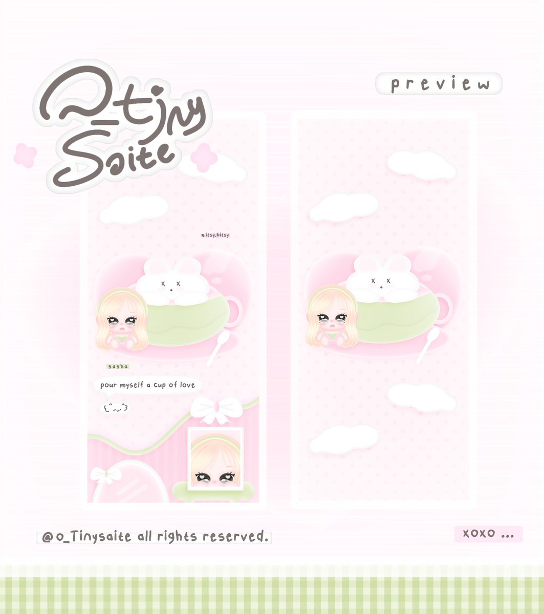 o_Tinysaite's tweet photo. help repost ? thank u ! 

hi .. aku kembali open by req with limited 10 slot untuk layout, wallpaper, wabis dan juga qr deco ia ♡ nyang mau jajan boleh dm akuu !! bisa bundle juga

#bealanja https://t.co/GJpEyp9nbr