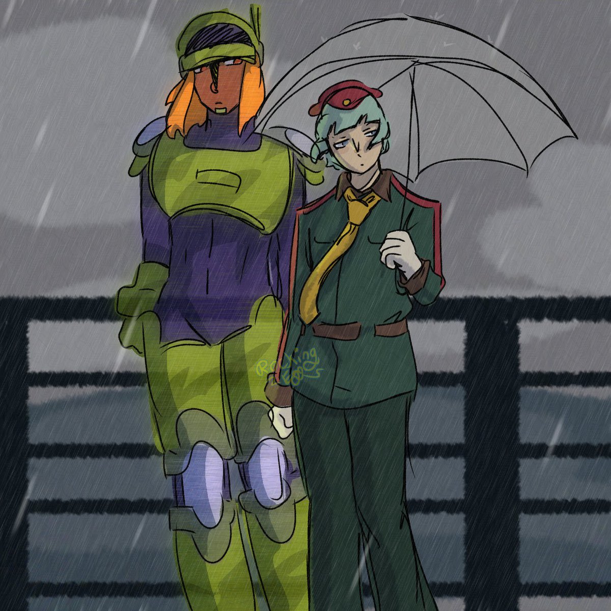 RockingEgo's tweet photo. Day #24 Stuck in the rain 

#mmbn #megaman #searchlai https://t.co/hcItqZAc8D