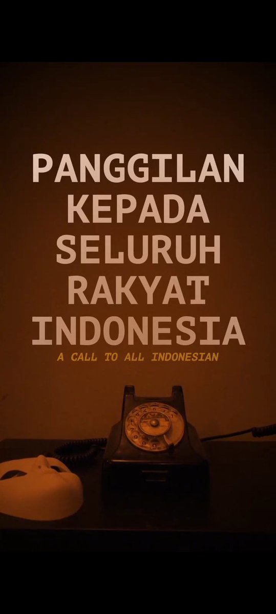 whiterosestea's tweet photo. SERUAN AKSI NASIONAL 🚨

🗓️: 28 Oktober 2026
📍: Jakarta, Bundaran HI

Panggilan kepada seluruh rakyat Indonesia dari berbagai elemen masyarakat untuk bersatu turun ke jalan dan menyuarakan tuntutan bersama

DON'T FIGHT ALONE. OUR FIGHT MUST BE COLLECTIVE ✊🇮🇩 https://t.co/uTMTXAMgIV
