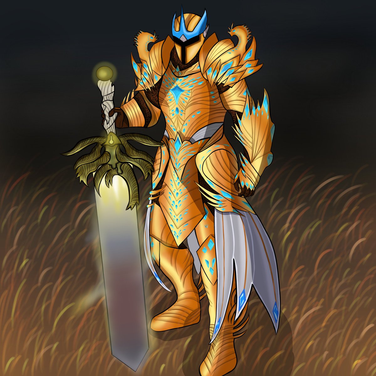 myvrina's tweet photo. Another one of my earlier pieces, from Feb '26. I drew my husband's Norn Firebrand from #GW2! I tried to draw the Decade Armor (minus the helmet) but the details were... intense. So enjoy a simplified interpretation! 

#GW2art #beginnerart https://t.co/UU6ASYnIvK