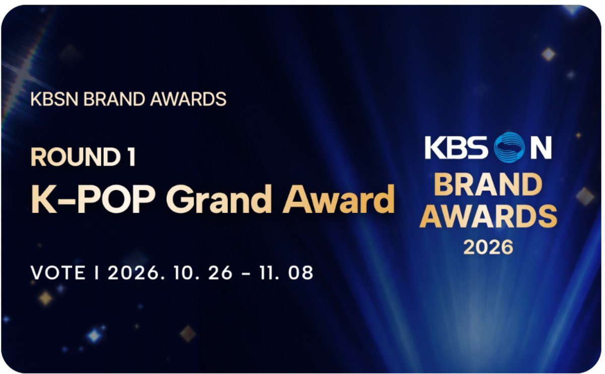 CortisTrophy1's tweet photo. CORTIS Has being Nominate for 🧑‍💻 KBS N BRAND AWARDS 2026
  
Let’s come together to support CORTIS! Every single vote brings us closer to securing their win.
  
🗓️ Voting Timeline (KST):
Round 1 (Top 10): Oct 26 – Nov 8
  
Round 2 (Top 5): Nov 11 – Nov 18
  
Final Round (No. 1): Nov 21– Nov 28
  
📲 How to Participate:
Download My1Pick and 
THE FAN app

Vote now on MY1PICK!
https://t.co/GBVh4R2g7J

Vote now on THE FAN 
https://t.co/6yLHEJzHS0

Claim your Today's Free Vote daily by watching an ad (resets at midnight KST).
  
Use your stored Silver or Gold FAN to vote for CORTIS!
  
💡 Note: Votes do not carry over to the next round, so make sure to cast your votes before each deadline!