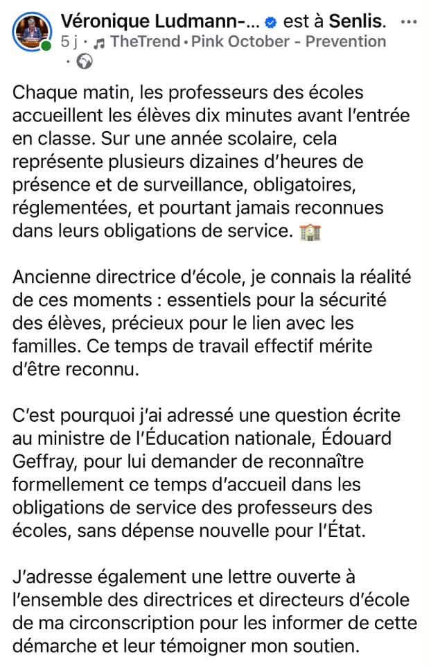 s2de2021's tweet photo. @VLudmannDeputee a interrogé @EdouardGeffray via une question parlementaire sur nos 10 minutes d’accueil du matin et de l’après-midi avant le début des cours. Cela fait 48 heures par an au total. Elle demande leur intégration dans les 108h dues en plus des  heures de classe. https://t.co/YC7DbQdpF0